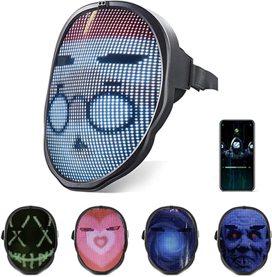 La maschera di protezione astuta del App LED di Bluetooth Smartphone che splende il cosplay facciale si accende