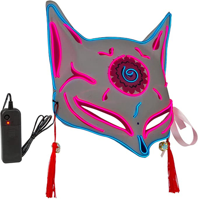 Halloween LED accende la maschera di Fox per gli adulti scherza l'anime giapponese