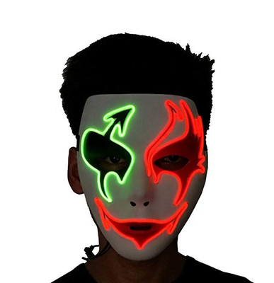 Maschera di protezione di Halloween LED di orrore con schiuma dentro comodo da durare