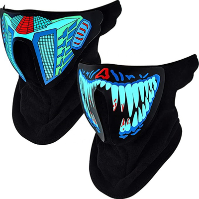 Poliestere sano Mesh Fabric della maschera del partito di musica del sensore LED