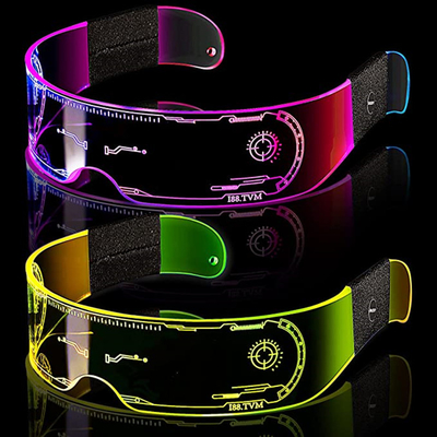Vetri luminosi di stile futuristico LED 7 colori 4 modi per gli adulti