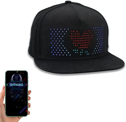 Disegno di pubblicazione variopinto di immagine di musica del testo di RGB del multi di lingua cappello di Bluetooth LED