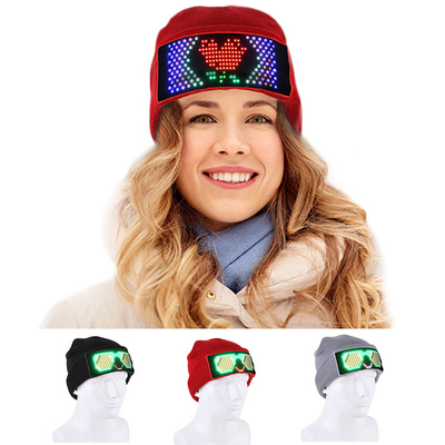 Editabile unisex del cappuccio di Beanie Hat Bluetooth APP DIY LED Smart dell'esposizione