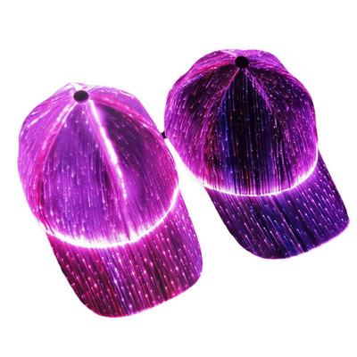 Cappelli luminosi del berretto da baseball del LED con il carico leggero di USB di 7 colori