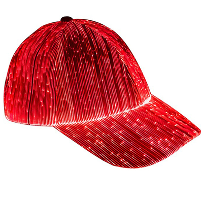 La fibra ottica principale d'ardore luminosa dei berretti da baseball accende i cappelli ricaricabili