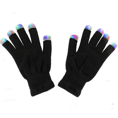 Una punta delle dita luminosa di 3 di colori LED guanti della luce che infiamma per il partito di rave