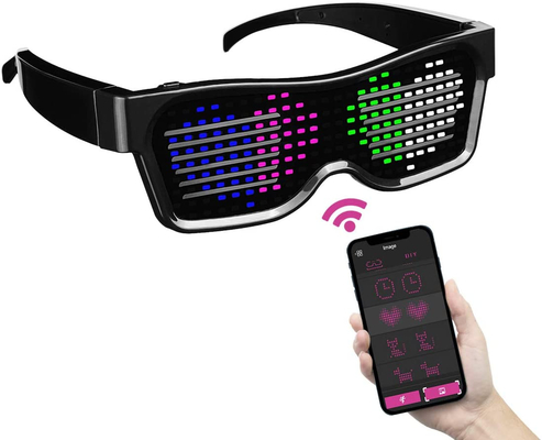 I vetri al piombo programmabili ricaricabili di USB mandano un sms ai modi del ritmo di musica di animazione dei graffiti