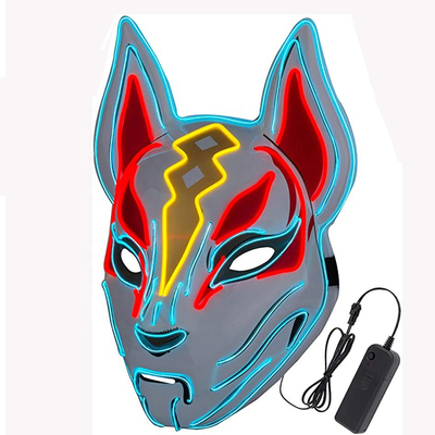 Il Fox va alla deriva la maschera di protezione di Halloween LED si accende per il partito del gioco di cosplay