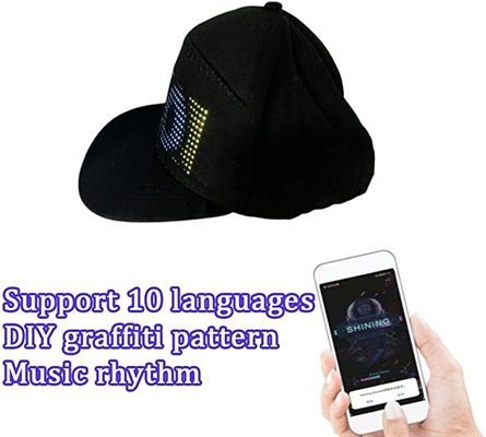 Cappello magico dell'esposizione LED di DIY del testo del modello di Bluetooth LED del cappello di controllo programmabile del App