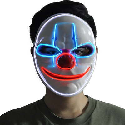 Modi infiammanti regolabili della maschera di protezione di Scary Halloween LED del pagliaccio 3