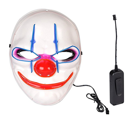 Modi infiammanti regolabili della maschera di protezione di Scary Halloween LED del pagliaccio 3