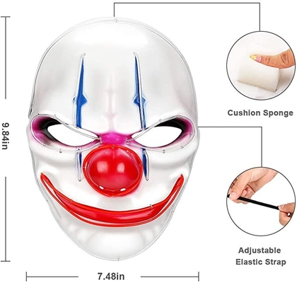 Modi infiammanti regolabili della maschera di protezione di Scary Halloween LED del pagliaccio 3
