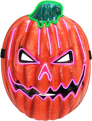 La zucca di Halloween accende la maschera di protezione con gli elastici regolabili