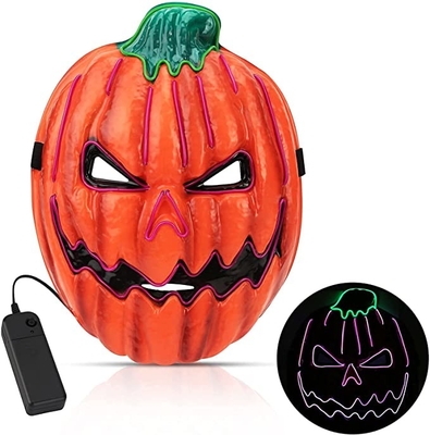La zucca di Halloween accende la maschera di protezione con gli elastici regolabili