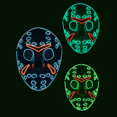 Maschera di protezione di cosplay di Jason Horror Halloween LED per il travestimento