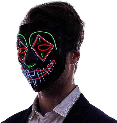 Multi luminoso spaventoso della maschera di protezione di Halloween LED di colore nello scuro