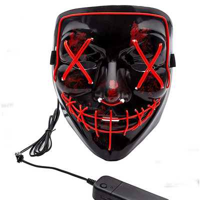 Il travestimento accende la maschera della purga di Halloween luminosa con 10 colori di differenza
