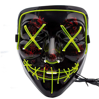 Il travestimento accende la maschera della purga di Halloween luminosa con 10 colori di differenza