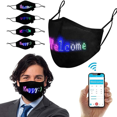 Accenda la maschera di protezione d'ardore del partito di rave LED APP programmabile