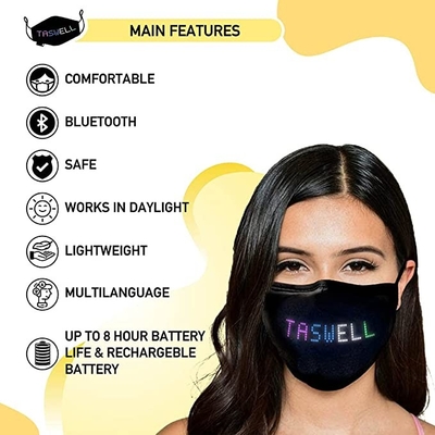 Accenda la maschera di protezione d'ardore del partito di rave LED APP programmabile