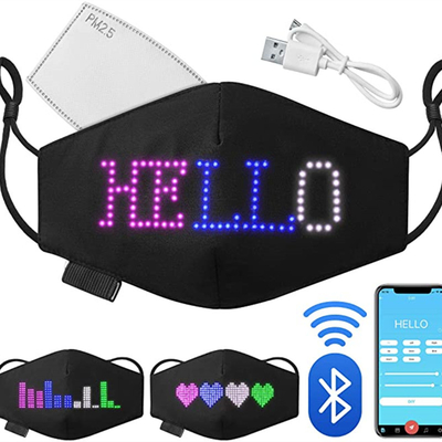 Il LED unisex accende la maschera programmabile della copertura del fronte che fa scorrere il testo