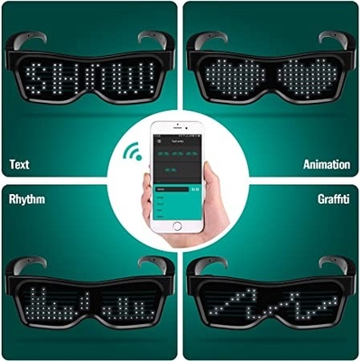 Il App di Bluetooth ha collegato gli occhiali programmabili di Smart DIY di vetro del LED