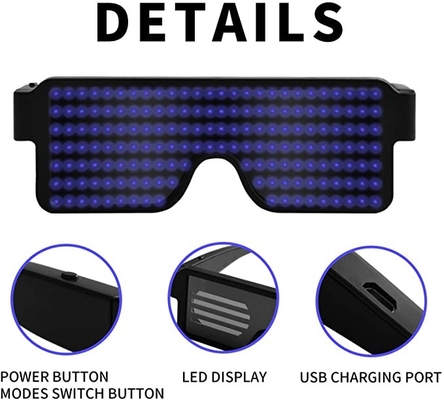 Vetri ricaricabili dell'esposizione di LED di USB con 11 la batteria dei modelli 180mAh