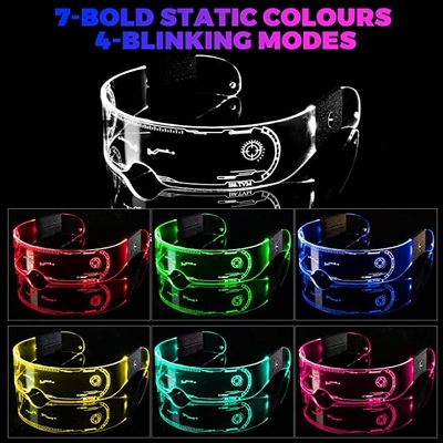 Vetri luminosi di stile futuristico LED 7 colori 4 modi per gli adulti
