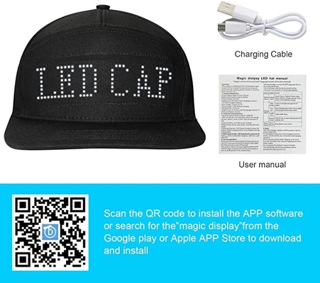 Cappucci freschi editabili di Bluetooth LED del cappello del messaggio programmabile dell'esposizione