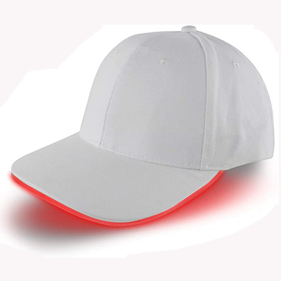 Cappelli luminosi dei berretti da baseball del LED con colore bianco delle luci rosse
