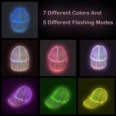 7 cappelli infiammanti luminosi dei berretti da baseball delle luci LED di colore per la discoteca del partito