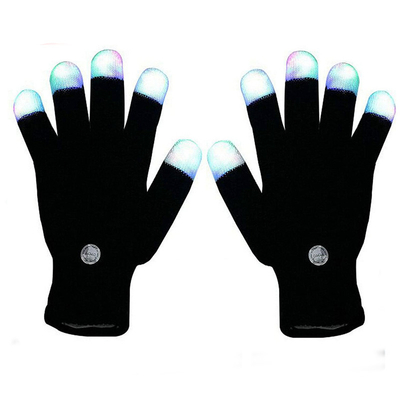 La punta delle dita accende i guanti che della mano del LED il RGB colora i 6 modi infiammanti per gli adulti