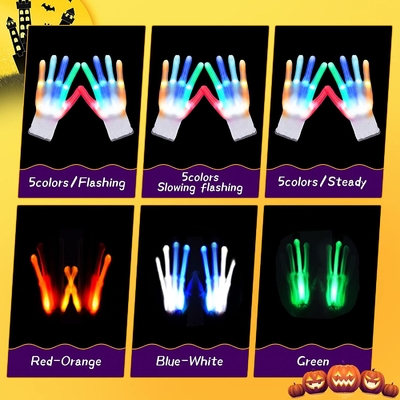 Il Natale del partito ha illuminato il LED accende i guanti con 5 colori i 6 modi