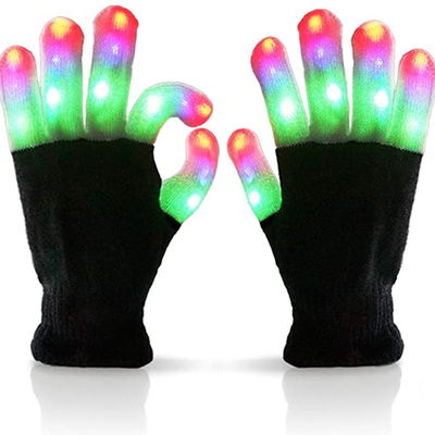 Tricotti accendono le luci del dito dei guanti 3 colori i 6 modi che infiammano per gli adulti