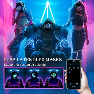 Il App brillante Halloween ha condotto il fronte della maschera con carica e gioca il video per il partito annuncia