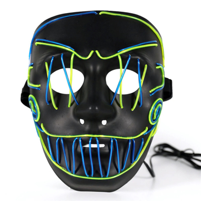 Il burlone trasversale Halloween del punto ha condotto la maschera di protezione per il partito che Coplay si accende nello scuro
