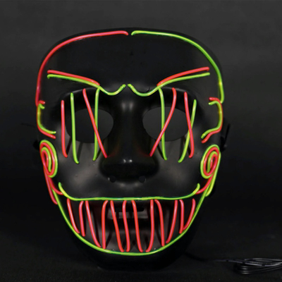 Il burlone trasversale Halloween del punto ha condotto la maschera di protezione per il partito che Coplay si accende nello scuro