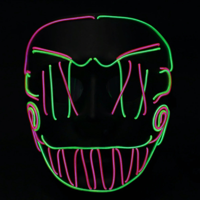 Il burlone trasversale Halloween del punto ha condotto la maschera di protezione per il partito che Coplay si accende nello scuro