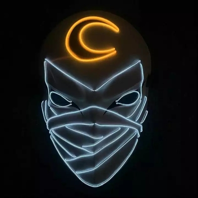 Il cavaliere Halloween Light Up della luna ha condotto l'ardore materiale del PVC della maschera nello scuro