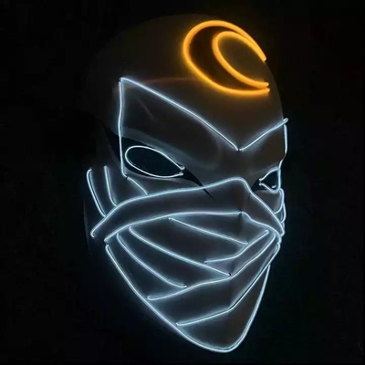 Il cavaliere Halloween Light Up della luna ha condotto l'ardore materiale del PVC della maschera nello scuro