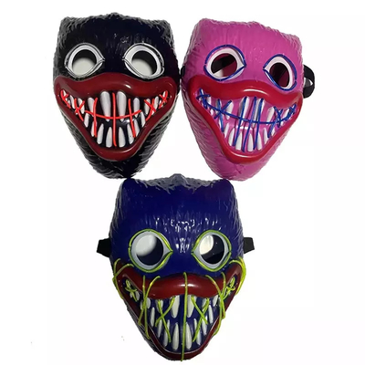 Materiale del PVC della maschera di protezione di Bobby Light Up Halloween LED per il partito di cosplay