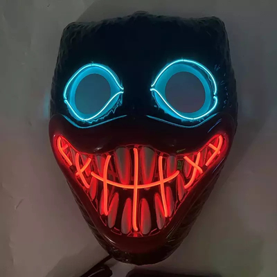 Materiale del PVC della maschera di protezione di Bobby Light Up Halloween LED per il partito di cosplay