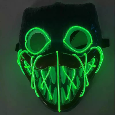 Materiale del PVC della maschera di protezione di Bobby Light Up Halloween LED per il partito di cosplay