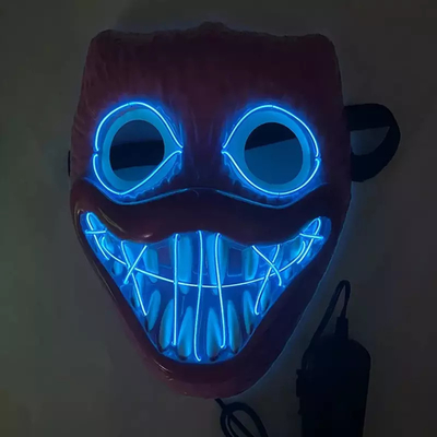 Materiale del PVC della maschera di protezione di Bobby Light Up Halloween LED per il partito di cosplay
