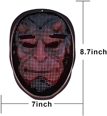 Maschera programmabile di Bluetooth LED per il travestimento del partito di cosplay del costume