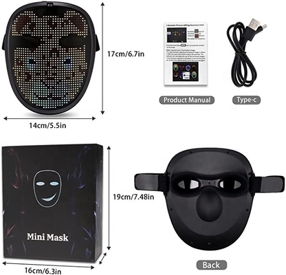 Maschera cambiante esplosiva del fronte pieno di Tiktok LED per i bambini USB ricaricabile