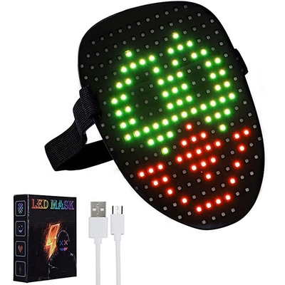 La maschera del partito di Halloween LED con il gesto che percepisce il LED ha acceso la maschera di trasformazione del fronte
