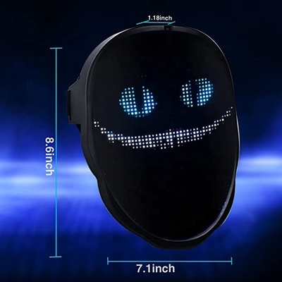 Controllo su ordinazione della maschera DIY APP di Bluetooth LED dei fronti per il partito di cosplay di Halloween