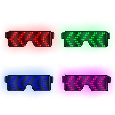 Vetri al neon magici d'ardore di rave lampeggiante di Natale di vetro della tassa LED di USB