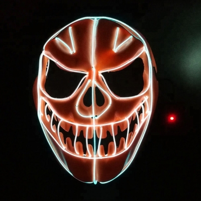 Festa al neon d'ardore flessibile della maschera di protezione del cavo di EL della zucca di Halloween LED che accende maschera
